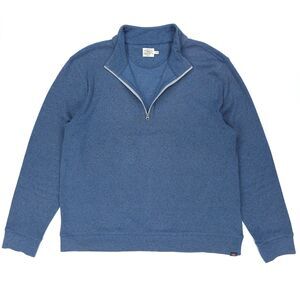 FAHERTY Legend Sweater Quarter Zip Riviera Herringbone Minimal Beachy Boho Indie